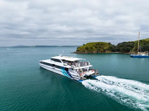 Crossing Auckland's Harbour to Devonport in September