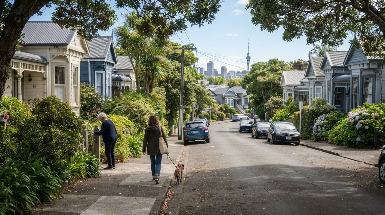 Grey Lynn, Auckland: villaer, caféer og et meget gåbart indre-vestliv