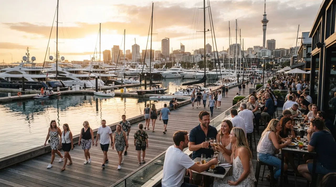 Viaduct Harbour, Auckland: la marina que aprendió a vestirse