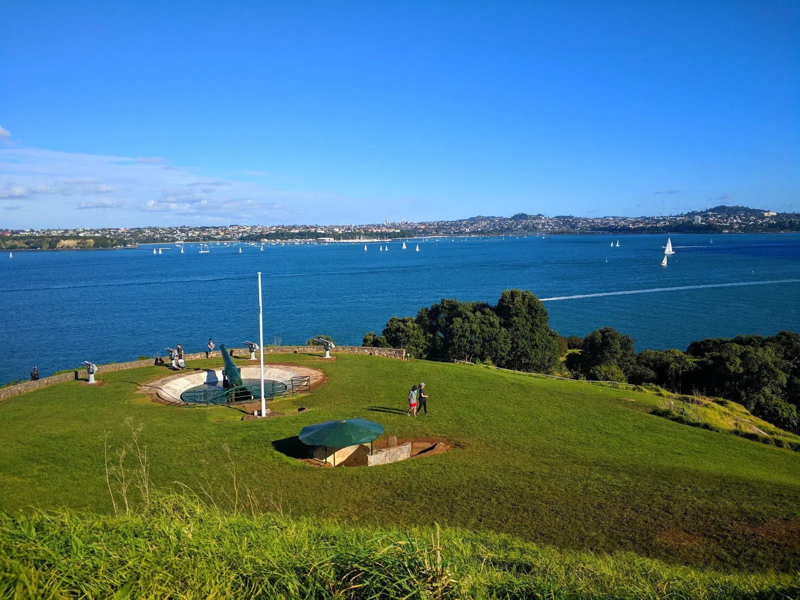 Torchlight and gun pits on Auckland's North Head in October
